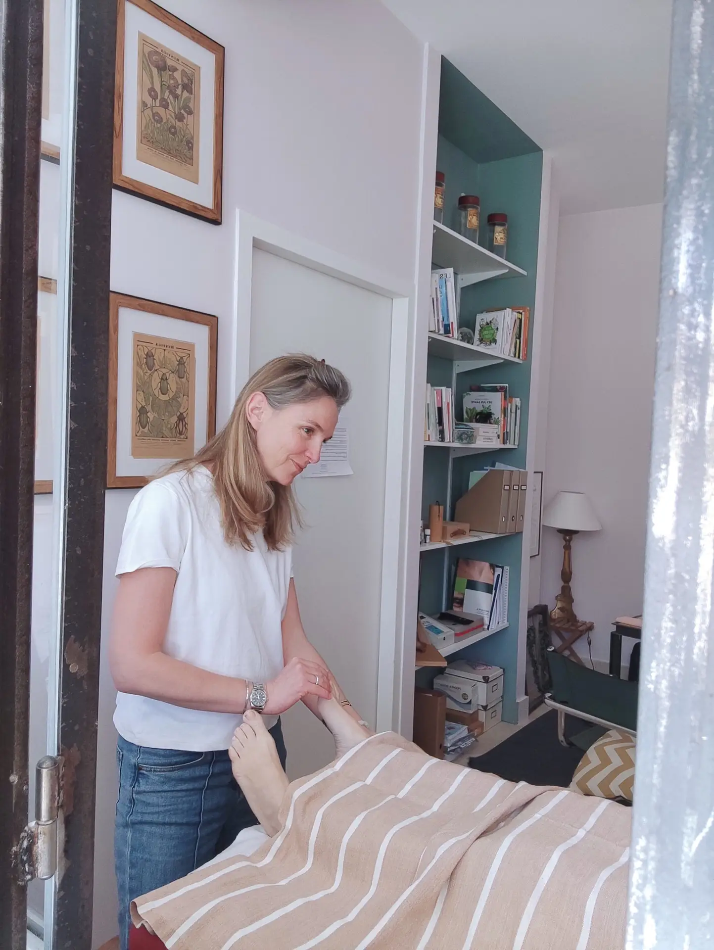 Séance de réflexologie plantaire au cabinet Victoria Wanlin Millery